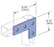 4 Hole Flat Corner Angle SS - Click Image to Close